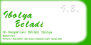 ibolya beladi business card