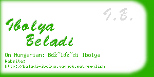 ibolya beladi business card